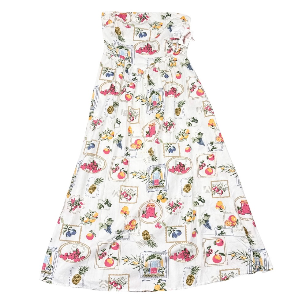 Jessica Simpson Dress Size Medium Cottagecore Fruit Amalfi Coast Vacation NEW